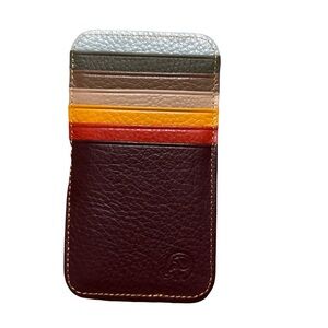 Medium Leather card case multicolor